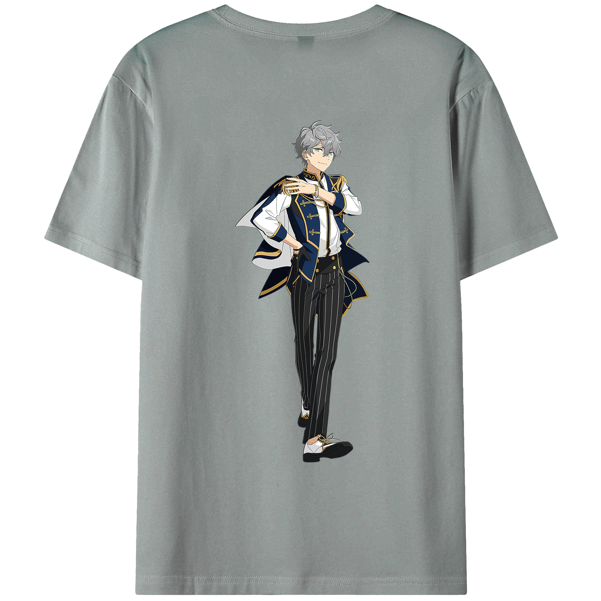 （画像用） あんさんぶるスターズ! Ensemble Stars 綿100％ メンズ半袖Tシャツ（バックプリント） 通気性